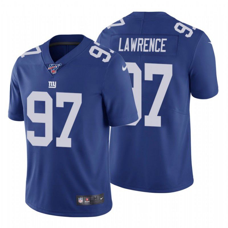 Men New York Giants #97 Dexter Lawrence Nike Royal 100th Vapor Limited NFL Jersey->new york giants->NFL Jersey